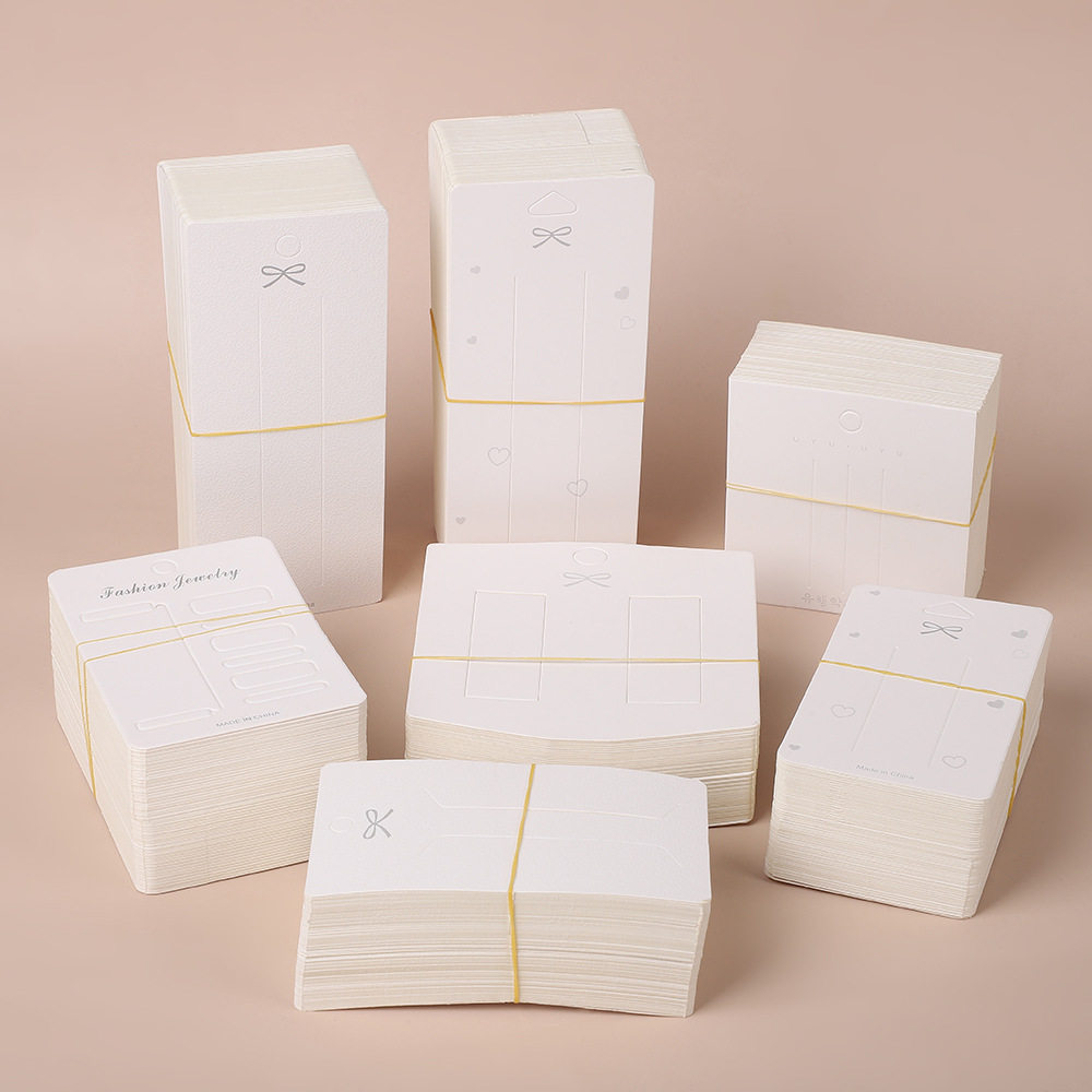 Simple Solid Color Bow Hairpin Cardboard Children's Accessories Hair Tie Packaging Card Multi-Specification Hair Ring Tag Packaging