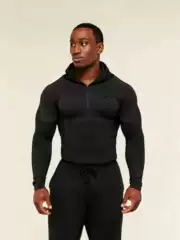 Gym Onyx5 Men's Long-Sleeved Sports Fitness Quick-Drying Breathable Elastic Half-Zip Tight-Fitting Training Clothes