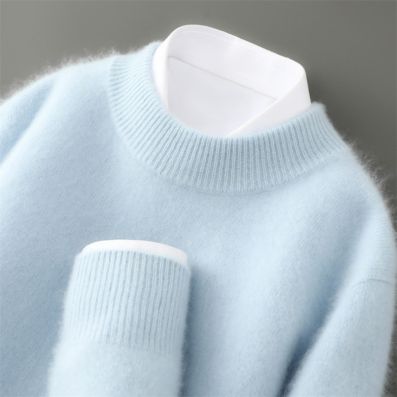 秋冬毛衣新款一线成衣100%羊毛衫内搭休闲男士半高领加厚打底衫男