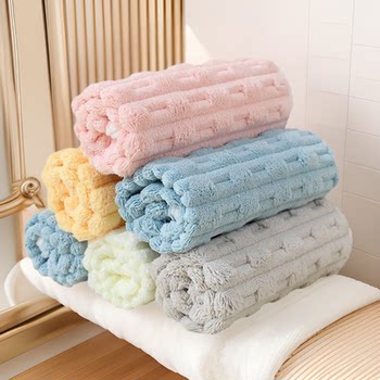 Bamboo Velvet Large Bath Towel, Towel Wrap, Full-Body, Non-Shedding, Absorbent, Thickened Coral Velvet, for Bathing, Home Use, Skin-Friendly, Super Strong
