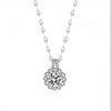 Titanium Steel Tiktok Hot-Selling Moissanite Chain Necklace, Light Luxury, High-End Fashion, Versatile, Elegant Lace Pendant Collarbone Necklace