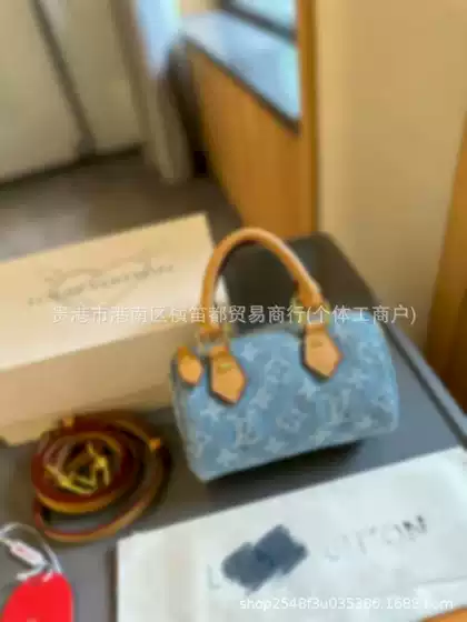 High-Quality New Denim Mini 16 Pillow Handbag Shoulder Crossbody Women's Bag Speedynano Crossbody Bag