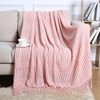 Summer Air-conditioning Blanket Knitted Blanket Houndstooth Tassel Sofa Blanket Small Blanket Bed End American Wool Nap Blanket