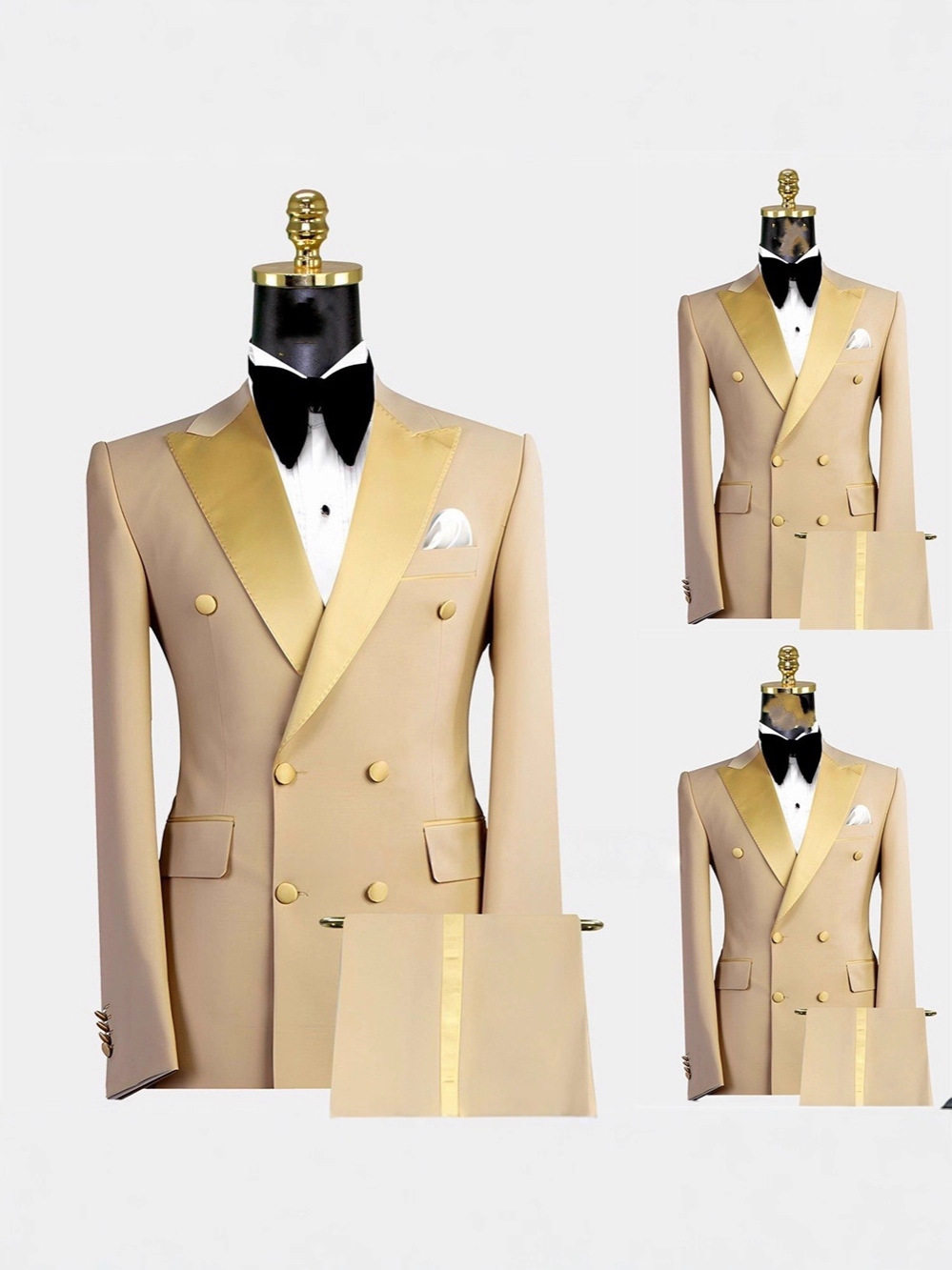 men's groom wedding two-piece suit host banquet double-breasted suit