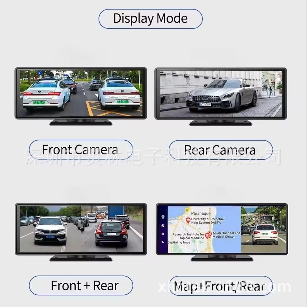 Cross-Border 11.26inch Portable Driving Recorder Car Navigation High-Definition Reversing Image Wireless Carplay