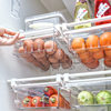 Refrigerator Storage Box Drawer Type Kitchen Household Fruit and Vegetable Preservation Box with Compartment PET Wonton Dumpling Freezer Box