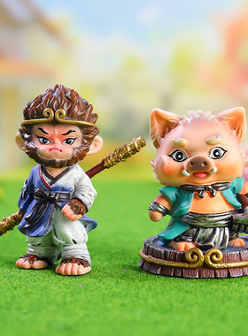 苏蕊西游系列悟空传奇大闹天宫盲盒神话传说禁止蕉绿公仔桌面摆件