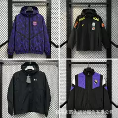 Brazilian Team Neymar's Same Style Waterproof and Windproof Men's and Women's Hiking Jacket, Cycling Windbreaker, Argentina Hooded Jacket