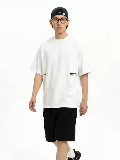 Nanxia Summer New Japanese Style Trendy Ins Casual Loose Short-Sleeve American Retro Unisex Printed T-Shirt