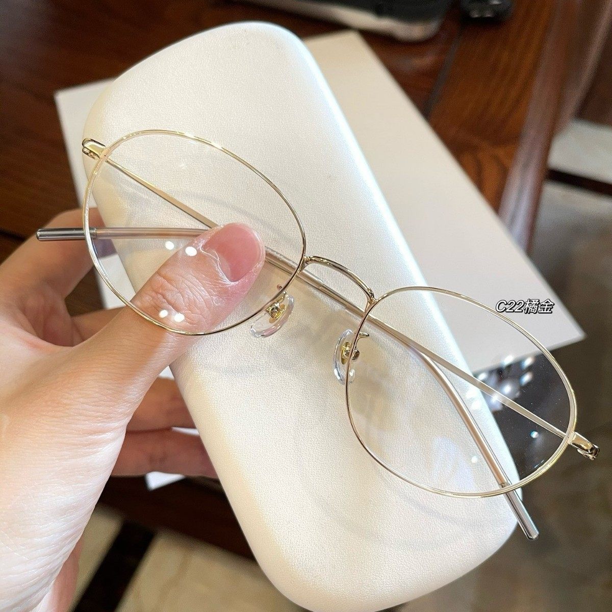 Carlin with myopia glasses frame women retro Joker gold thin edge glasses frame support glasses wholesale 58161