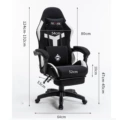 Black with foot rest (level 2 air rod technology cloth linkage armrest)