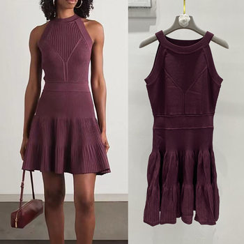 High-Quality Women's Clothing Factory Wholesale 2025 Autumn Cross-Border E-Commerce Supply Slim Sleeveless Skirt + Cardigan Two-Piece Set for Women