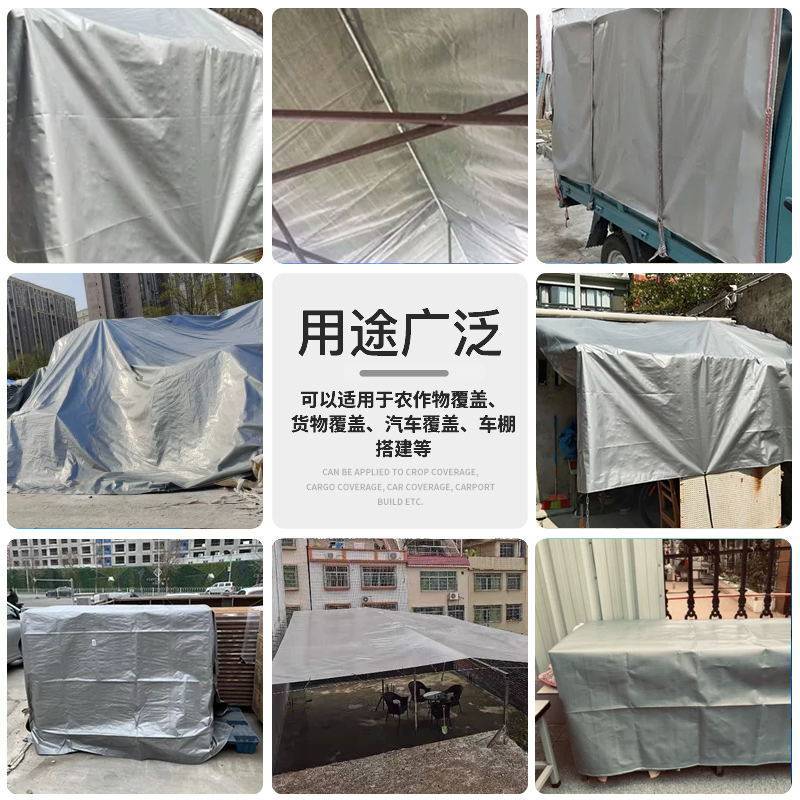 Thickened Rainproof Tarpaulin Double-Layer Cover Waterproof Sunshade Pe Plastic Cloth Truck Canopy Tarpaulin Insulation Oilcloth