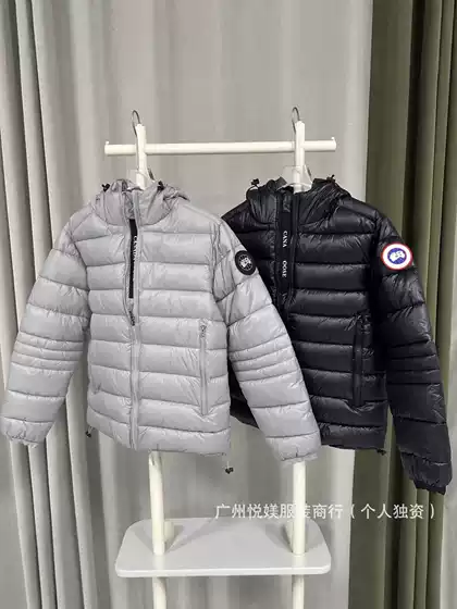 Cross-Border Foreign Trade Canada Goose Cotton Jacket for Men and Women, Warm Solid Color Hooded Logo Cotton Jacket, Cypress Series Coat