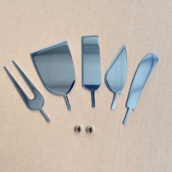 Creative Stainless Steel Cheese Knife and Fork Cheese Shovel Butter Knife DIY Tableware Accessories Hardware Head Short Handle Knife and Fork Set