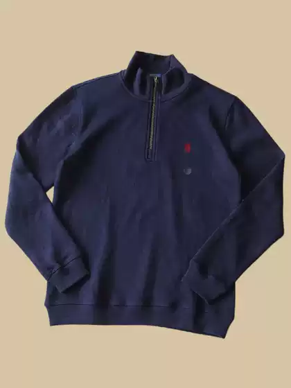 Cross-Border Autumn and Winter Jackets in Seven Colors, Rl Ralph Lauren Pony Logo Half-Zip High-Neck Long-Sleeve Sweatshirt for Men and Women