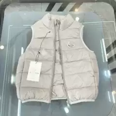 Autumn and Winter Classic Stand-Up Collar down Jacket for Boys and Girls, Short Thickeneded Vest Vest, 90 Velvet Glossy Vest down Jacket