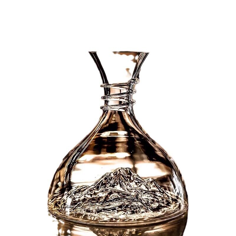 European Style Light Luxury Iceberg Waterfall Fast Wine Decanter Household Crystal Glass Wine Filter Decanter