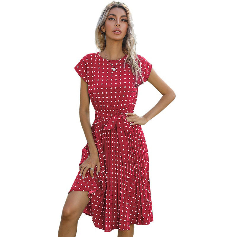 Polka Dot Dress Customizable Wholesale Stylish Design Perfect for Summer Events OEM ODM Available