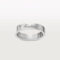 Square signature wide version with diamonds [white gold]