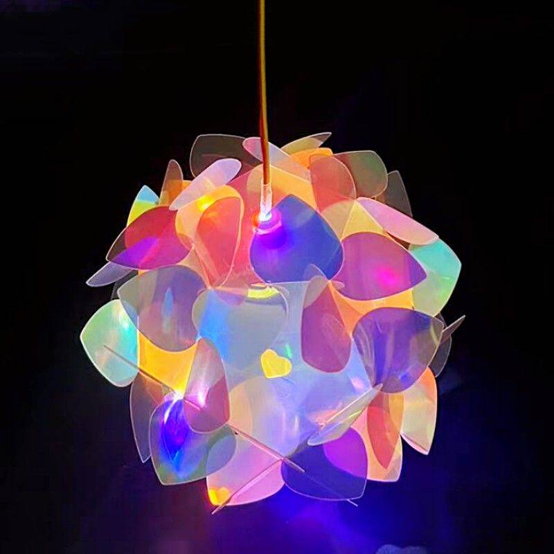 Internet Celebrity Lantern Laser Colorful Luminous Sequin Lantern Creative Luminous Portable Lamp Night Market Stall Small Commodities Wholesale