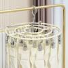Sock drying rack multi-clip stainless steel underwear clip drying rack windproof balcony multifunctional inner hanger