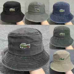 Summer Simple Embroidered Fisherman Hat European and American Cross-Border Trendy Brand Men's and Women's Sun Hats Outdoor Street Versatile Wide-Brimmed Hats