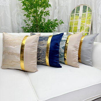 Amazon Light Luxury Embossed Jacquard Pillow Cushion Cover Modern Sofa Bedside Cushion Pillow Cover Sofa