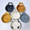 Export original Japanese-style cartoon embossed ceramic bowl children's bowl household sauce dish seasoning dish small Bowl flavor dish