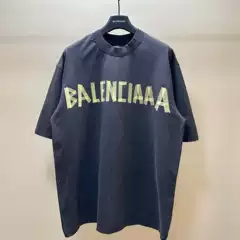 Bb's High-Quality Paris Balenciaga Printed Casual Versatile Short-Sleeved T-Shirt for Men, Loose Fit, Pure Cotton 270g