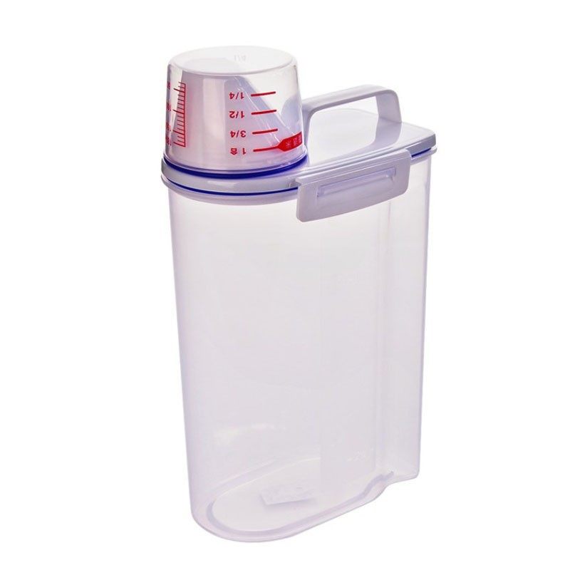 Japanese Rice Bucket Rice Storage Box 2kg Grain Storage Box Plastic Sealed Jar Kitchen Moisture-Proof and Insect-Proof