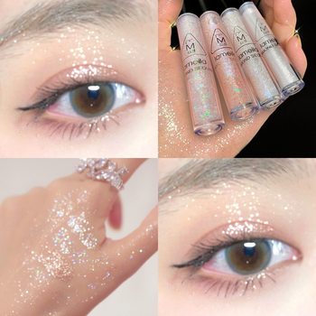 Liquid Eye Shadow Highlight Mermaid Ji Shining No Makeup Lying Silkworm Brightening Pearlescent Sequin Eye Makeup Monochrome Eye Shadow Liquid