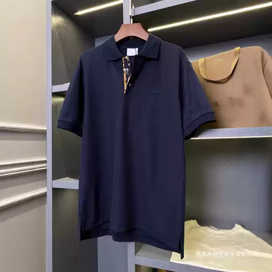 High-Quality Version with Correct Tb Letter Embroidery on the Chest, Polo Collar, Unisex Loose Fit, Wholesale Correct Version, Trendy