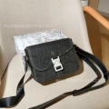 Black embossed white lock
