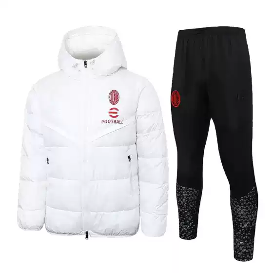 AC Inter Milan Juventus Naples winter cotton-padded jacket football training suit sports equipment warm cotton-padded jacket with hat