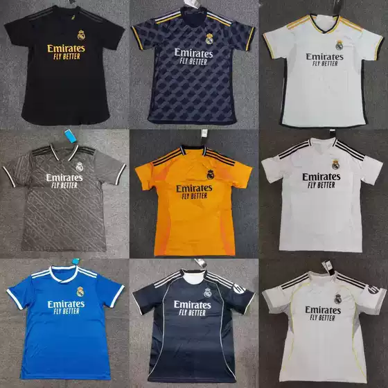 Real Madrid Jersey Real Madrid Jersey Fan Version Player Version Adult Short-Sleeved T-Shirt Football Uniform
