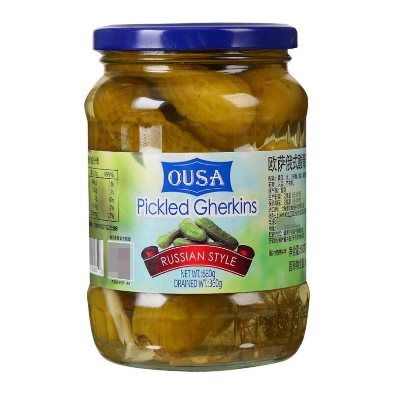 Маринованный огурец OUSA Osa по-русски, 680 г/банка, готовое к употреблению нежное кимчи из огурцов, хрустящее и вкусное блюдо Изображение 1