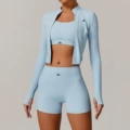 TZ8047-4-Sky Blue-(Long Sleeve_Bra_Shorts)