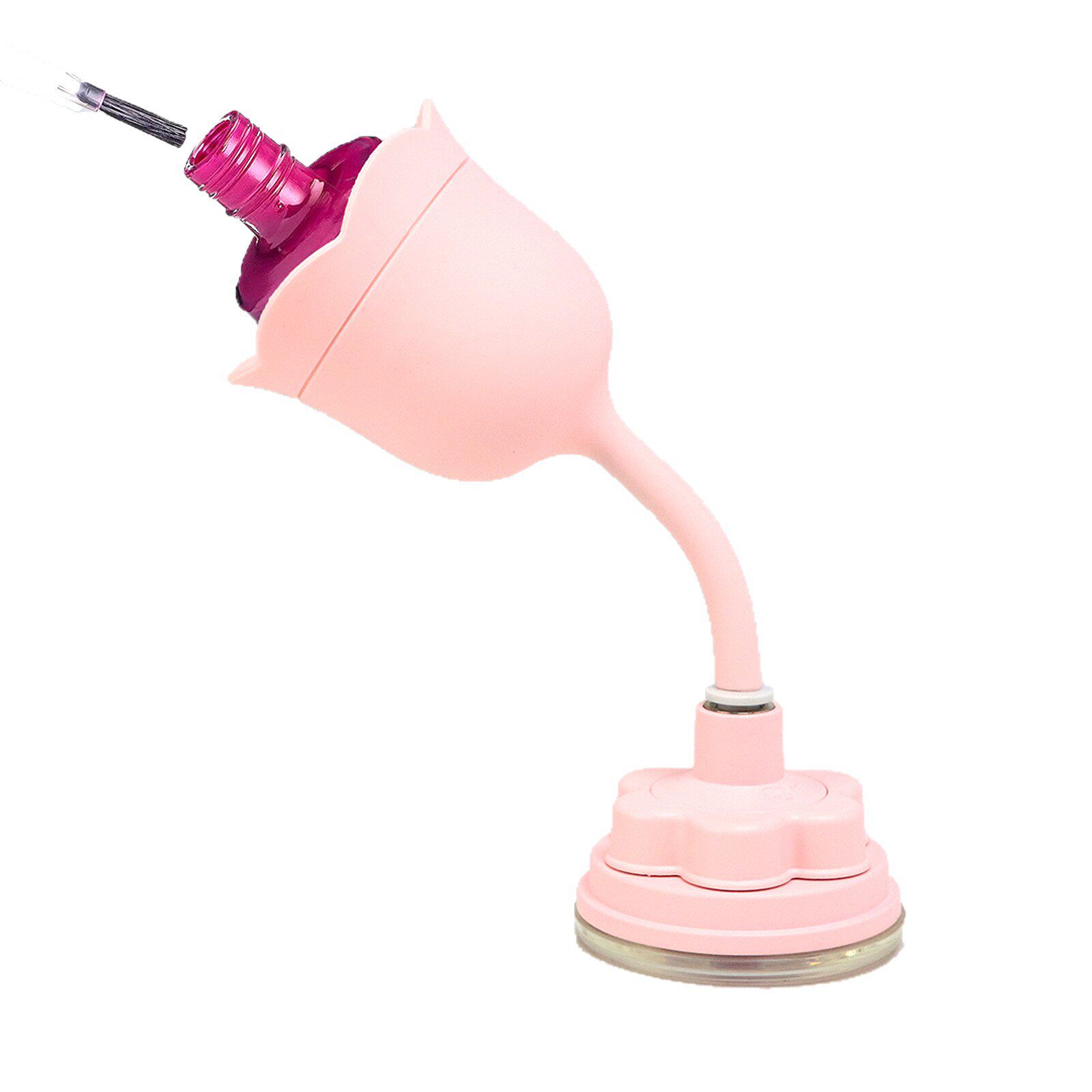 Cross-Border Hot Product Nail Polish Bottle Rack Household DIY Manicure Tools Strong Adsorption 360-Degree Rotating Nail Polish Support Rack