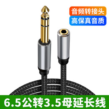 6.5mm to 3.5 Adapter Sound Card Audio Amplifier Guitar Instrument Audio Cable Microphone Headphone Microphone Extension