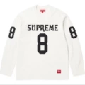 G55S # Vintage SS25 long-sleeve jersey number 8 in white