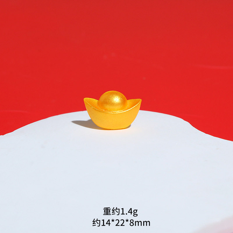 新年大小金元宝发财灯笼树脂奶油胶diy饰品配件桌面车载装饰摆件