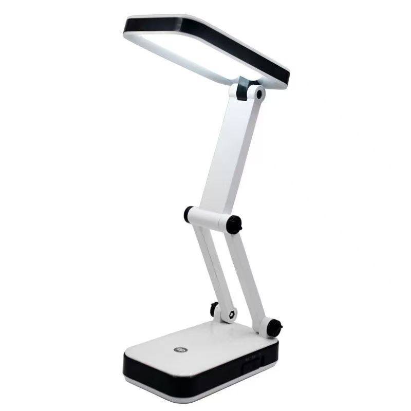 Long-term 666D Eye Protection Table Lamp Folding Portable Student Dormitory USB Recharged Dual-purpose LED Learning Table Lamp