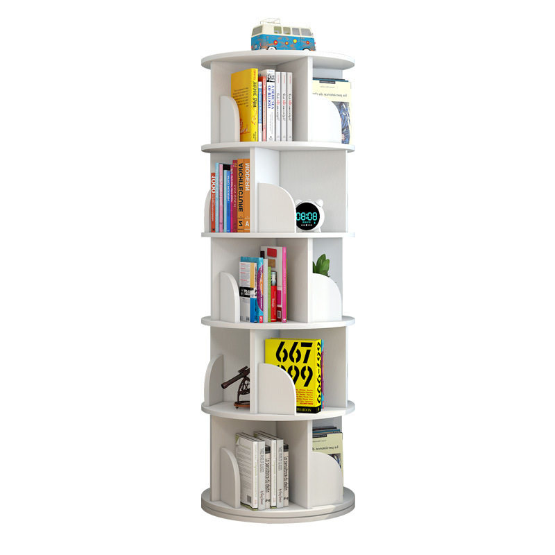 Rotating Bookshelf Children's Picture Book Rack Simple Home Space-saving Simple Floor-standing Student Creative Storage Bookcase