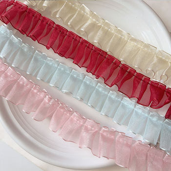 2.5-4cm Mesh Discount Lace Accessories Black White Snow Gauze Belt DIY Handmade Pleated Skirt Baby Clothes Material