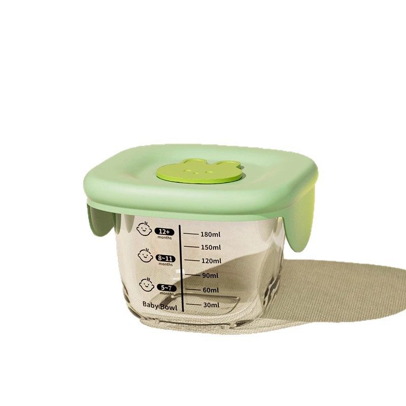 Baby Food Bowl Glass Steamable Egg Custard Bowl Cup Mold Tool Preservation Storage Complete Set of Baby-Specific Kidsren's Bowls