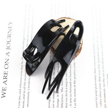 Black Plastic Large Grab Clip Korean Style Hair Accessories Bathing Plate Hair Clip Cyber Celebrity Ball Head Back Head Hair Clip Broken Hair Top Clip