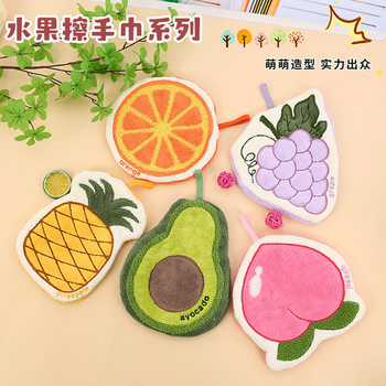 Fruit Hand Towel, Non-Smelly Cartoon Hand Towel, Coral Fleece, Thickened, Absorbent, Lint-Free Hand Towel, Quick-Drying Hand Towel