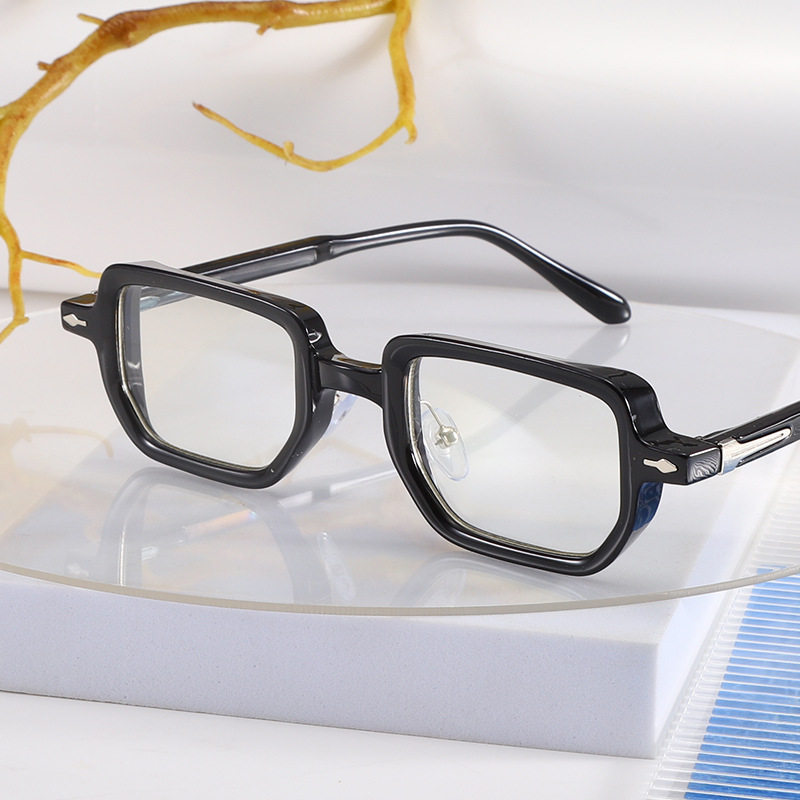 2025 New Fashion Retro Square Frame Anti-Blue Light Sunglasses for Men and Women, Glasses Frames Can Be Matched with Myopia Glasses Frames Wholesale