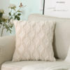 Pv Velvet Rhombus New Special Embroidered Geometric Plush Pillowcase Simple Pure Color Home Winter Sofa Pillowcase